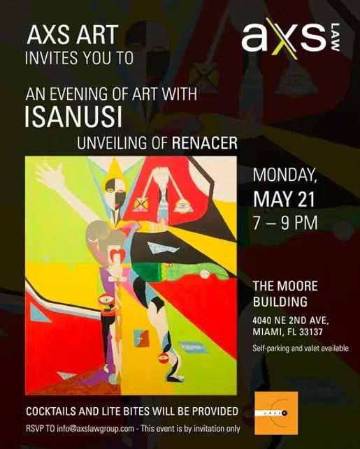 AXS art invites you to an evening of art with Isanusi