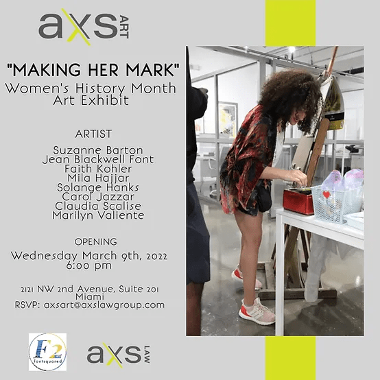 AXS Art | Making Her Mark | Women's History Month Art Exhibit